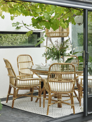 Vallda dining chair Natural colored white Brafab